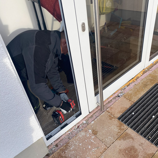 Terrassentür einstellen Terrassentür einstellen